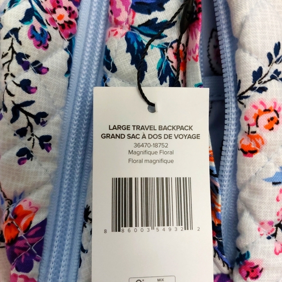 Vera Bradley Large Travel Backpack Magnifique Floral NWT